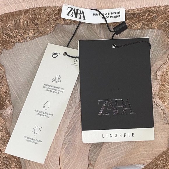 Womens Zara Combined Lace Top - Picture 8 of 8